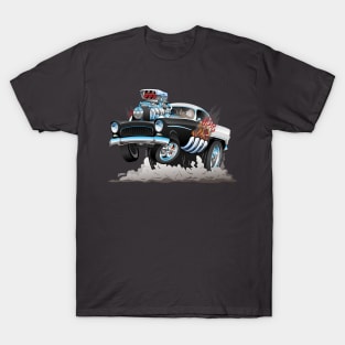 Classic 55 Hot Rod Funny Car Cartoon T-Shirt